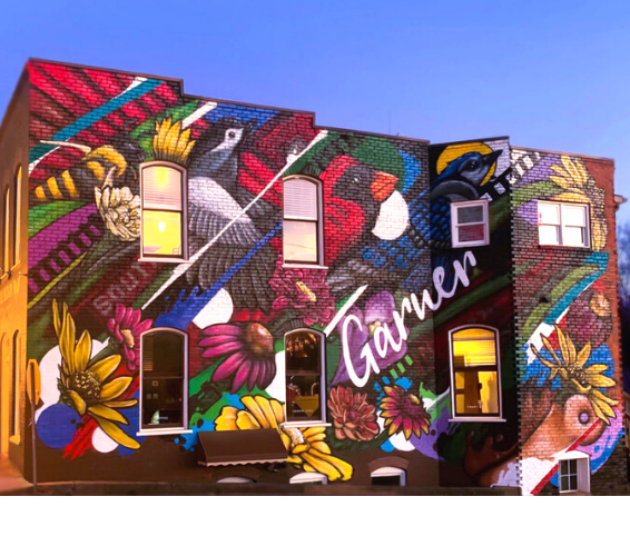 Garner, NC main street downtown mural wall art