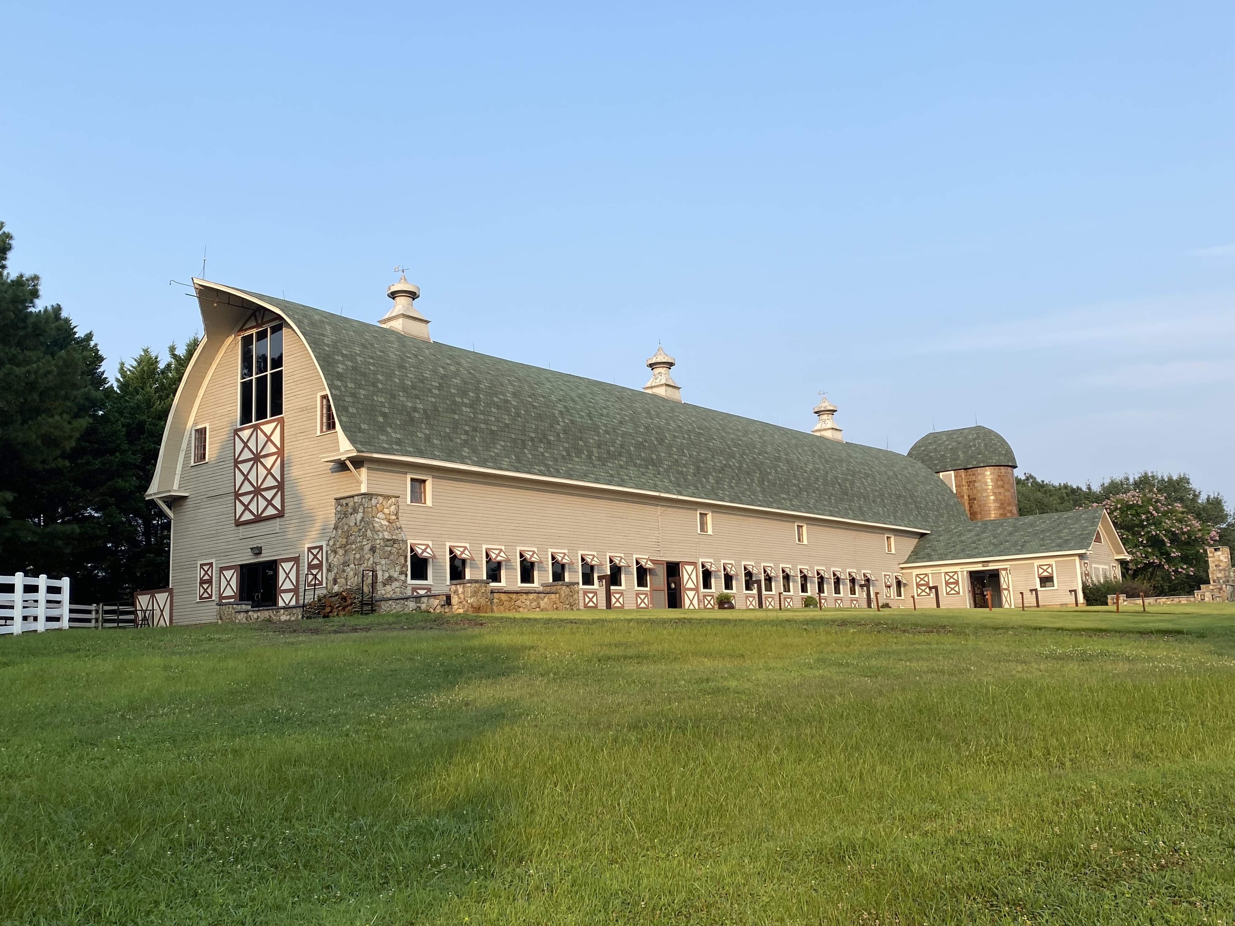 Historic Wakefield Barn in Wake Forest, NC North Raleigh Golf Course Grand Beautiful Wedding indoor outdoor venue Horse pasture
