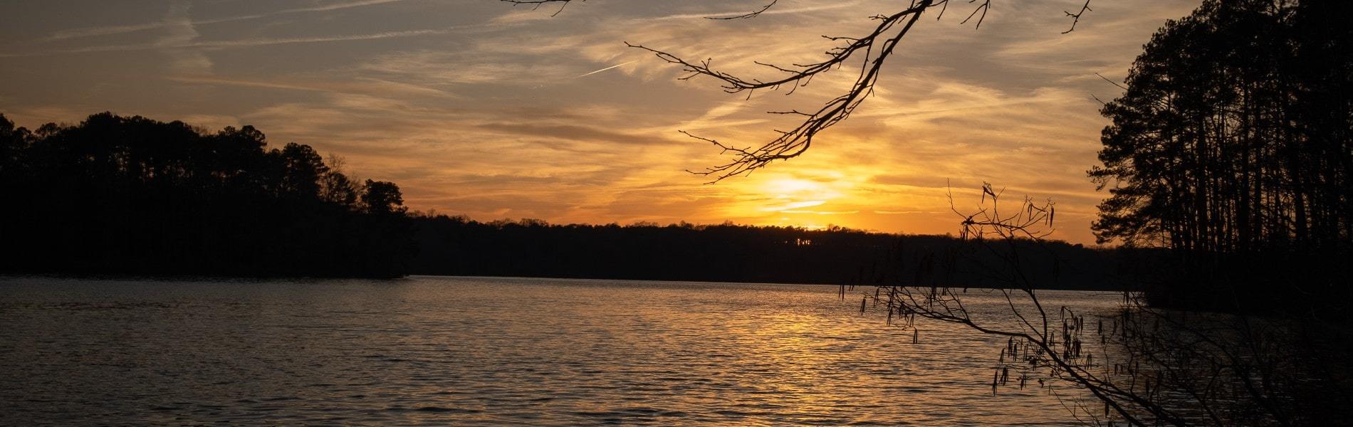 View of lakeside typical of Garner real estate in North Carolina